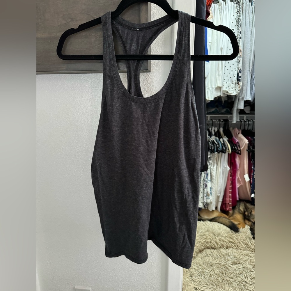 GUC Gray Lululemon Racerback Tank Size 6 - Picture 4 of 4